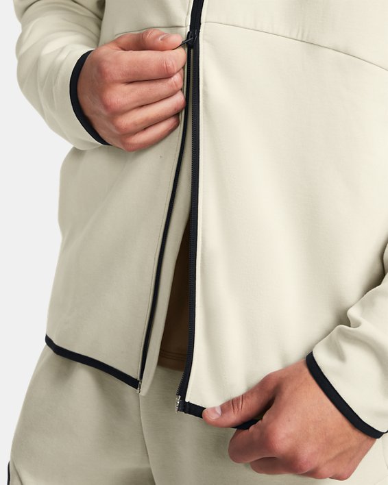 Veste entièrement zippée UA Unstoppable Fleece pour homme, Brown, pdpMainDesktop image number 3